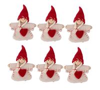 MAGICLULU 6 Pièces Poupées Sorcières de Noël Feutrée de Décorations Festives pour Arbre de Noël Ornements Charmants pour et Ambiance Joyeuse