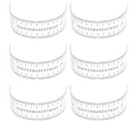 MAGICLULU 6 Pièces Règle Sourcils Flexible Pvc Transparent Outil de Mesure Précis pour Tatouage Maquillage pour Positionnement Sourcils Professionnel et Débutants