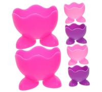 MAGICLULU 6 pièces Silicone Egg Holder Set For Hard Boiled Eggs With Feet Reusable Kitchen Cooking Stand For Breakfast Microwave And Steamer Compatible Easy To Clean And Practical Cooking