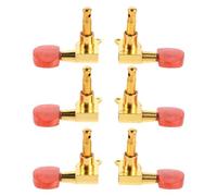 MAGICLULU 6 Pièces Tuning Keys For Acoustic Guitar Full Closed Machine Heads With Oval Knobs Dust-resistant Guitar String Pegs For Stable Pitch Adjustment And Easy Replacement