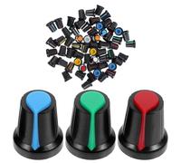 MAGICLULU 60 Pièces Capuchons de Boutons Potentiomètre pour Guitare Électrique, Plastique, Facile à Installer, Différentes Couleurs, Accessoires Guitare Classique