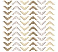 MAGICLULU 60 Pièces Protège-Coins D'album en Métal Style Antique, Protège-Corners Élégants et Anti-Collision pour Dossiers et Menus, pour Loisirs Créatifs et Cartes