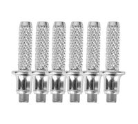 MAGICLULU 6pcs Embouts en Acier Carbone pour Bâtons de Trekking Alpenstock, Accessoires Pratiques Finition Soignée, Pointe de Remplacement Argentée pour Randonnée