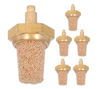 MAGICLULU 6pcs Filtre de Buse M5 en Cuivre pour Machine à Brouillard, Silencieux de Compresseur D'air, de Bruit et Filtration pour Tube D'huile, Accessoires pour Spectacles et Fêtes