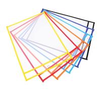 MAGICLULU 6pcs Pochettes Effaçables à Sec Réutilisables en Pvc Coloré pour Protéger Feuilles de Papier, Adaptées aux Documents de Bureau et Tests Scolaires Style Aléatoire