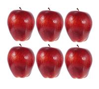 MAGICLULU 6pièces Lot de Fausses Pommes Rouges Simulation De Fruits Accessoires Décoratifs Intérieurs