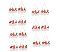MAGICLULU 7 Ensembles Numéro De Maison Décorations De Fête De Fée Noël Bannières Cloches Rouge Porte De Plein Air Bois 2 Pièces * 7