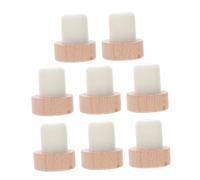 MAGICLULU 8 pièces Bouchons de Vin Forme T Bois et Silicone Lot de Bouchons Réutilisables pour Bouteilles Joint Étanche et Design Élégant pour Conservation Vin