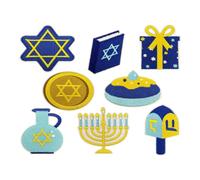 MAGICLULU 8 Pièces Écussons Décoratifs de Hanoukka Brodés, Appliques | Bords Finition, Application sur Tissu, pour Vêtements, Sweats à Capuche et Loisirs Créatifs