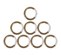 MAGICLULU 8 Pièces Lot de Mousquetons Colorés Aluminium Rond pour Activités Extérieures Porte-clés et Crochets de Sécurité Résistants à Usure et Anti- pour Camping et Couleur Aléatoire