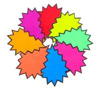 MAGICLULU 80pcs Étiquettes de Prix en Papier Fluorescent Design Éclaté Unique, Usage Polyvalent pour Ventes de Garage et Étiquetage Rapide en Exposition