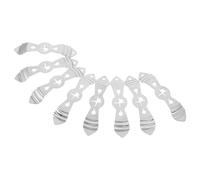 MAGICLULU 8pcs Fixateurs de Mèches en Acier Inoxydable Argenté Design à Trois Trous pour Centrage Précis des Mèches Bougies en Verre et Projets de Fabrication de Bougies