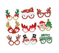 MAGICLULU 9 paires Lunettes de Noël Cadres pour Fête Adulte et Garçon Fille Photobooth