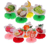 MAGICLULU 9 Pièces Centre de Table Nid d'abeille en Papier Créatif pour Décorations de Table D'été et Fête Hawaïenne Ornement Décoratif pour Espace de Bureau
