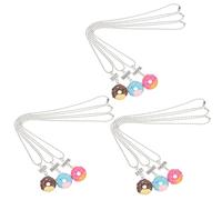 MAGICLULU 9 pièces Colliers Amitié Donut Assortis Pendentifs Gourmands Portables Cadeau Meilleur Ami avec Lettre Friends Forever