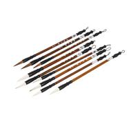 MAGICLULU 9 pièces Pinceaux Calligraphie Chinoise Bois Naturel Set Portable pour Peinture et Écriture Poils Mixtes Loup Chèvre et Synthétique Facile à Nettoyer Ranger