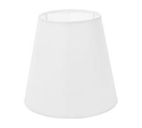 MAGICLULU Abat-jour en tissu moderne : lampe de table en tissu blanc E14 - petit abat-jour de chambre à coucher, idéal pour un bureau ou un salon.