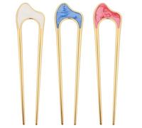 MAGICLULU Accessoire Coiffure Classique Sécurisé pour Femmes Bâtons de Cheveux Français Lot de 3 en Alliage Forme U Élégants et Faciles à Utiliser pour Toutes Occasions