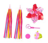 MAGICLULU Accessoires Décoratifs Vélo Garçon Fille Rubans Tassels Colorés Clochette Fleur Moulin à Vent Licorne pour Vélo et Trottinette Garçon Fille