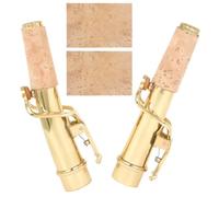 MAGICLULU Accessoires pour Saxophone Soprano à Manche Droit et Incurvé en Laiton Or avec Liège, Design Léger et Résistant la Déformation, pour Saxophonistes