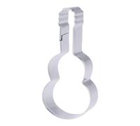 MAGICLULU Acier Inoxydable Emporte-pièce Guitare pour Gâteau et Biscuit | Découpe Nette, Nettoyage Facile, Forme Régulière, Argenté, pour Loisirs Créatifs et Pâtisserie