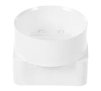 MAGICLULU Adaptateur de Descente de Gouttière en Abs, Connecteur 80x55 Mm vers 75 Mm Rond, Kit de Collecte D’eau Pluviale pour Gouttière Extérieure et Drainage des Eaux Pluviales