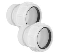 MAGICLULU Adaptateur de Tuyau Flexible en Pp Blanc pour Salle de Bain Conception Étanche, Raccord de Canalisation 30 à 45mm, Lot de 2 Pièces pour Plomberie Wc