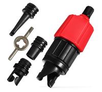 MAGICLULU Adaptateur de Valve D’air Rouge pour Paddleboard - Accessoire Pompe Gonflable Polyvalent, Résistant la Chaleur, Compatible Kayak et Matelas Pneumatique, Kit Compact pour Sports