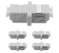 MAGICLULU Adaptateur Fibre Optique LC Double, Connecteur De Câble à Fibre Optique, Kit 5 Pièces, Installation sur Bride, Compatible Simplex, Couleur Grise, Usage Réseau Et Centre De Données