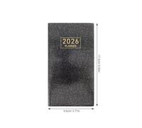 MAGICLULU Agenda 2026 A6 Noir en Pu Espace Journal et Écriture Fluide, Planificateur Hebdomadaire pour Activités Scolaires et Utilisation Bureau