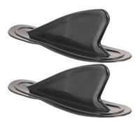 MAGICLULU Ailerons de Planche de Surf Gonflables 2 Pièces en PVC Noir 6,4 CM, Aileron Central pour Longboard et Paddleboard, Accessoire Stabilisateur pour Sports Nautiques
