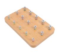 MAGICLULU Appareil de Rééducation des Doigts en Bois Panneau à Chevilles pour Exercices de Préhension et Réhabilitation en Physiothérapie