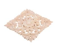 MAGICLULU Applique Sculptée en Bois Carré pour Armoire et Cabinet, Décoration Maison Élégante, Application Polyvalente, Installation Facile, Style Artistique Unique