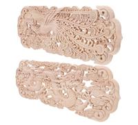 MAGICLULU Appliques en Bois Sculpté Européen pour Meubles Décoration D'Intérieur Appliques en Bois Creux Motifs en d'angle pour Placards en