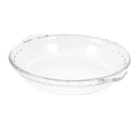 MAGICLULU Assiette à Tarte en Verre Transparent Résistant la Chaleur pour Micro-ondes, Forme Classique Non Poreuse pour Quiches et Cuisson Four