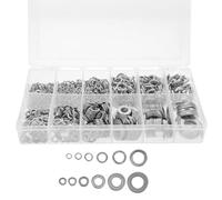 MAGICLULU Assortiment de 790 rondelles plates : rondelles en acier inoxydable de 4/5/6/8/10/12 mm, entretoises pour joints de pont, boulons de carrosserie pour meubles et plomberie.
