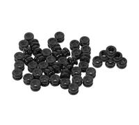 MAGICLULU Assurant une Fixation Sécurisée 50 Perles Métalliques Noires Composants Stables en Métal une Justesse Précise pour Cordes de Guitare Acoustique et Mandoline