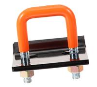 MAGICLULU Attache de Remorque Acier avec Manchon Caoutchouc Orange Serre-Bride Carrée pour Maintien Sécurisé Tendeur Métallique pour Support de Pneu de Secours de Caravane