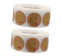 MAGICLULU Autocollant de Remerciement Doré 2 Rouleaux Étiquettes Décoratives pour Pâtisserie Mariage Scellage d'Enveloppe Papier
