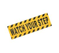 MAGICLULU Autocollants Avertissement Antidérapants Watch Your Step Marquage de Sols Sécurisés Adhésifs Résistants à Eau Application Facile pour Intérieur et Extérieur Noir et Jaune