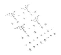 MAGICLULU Autocollants de Perles et Strass Étincelants pour Visage - Feuille Unique Décorative Autocollante - Bijoux Visage pour Maquillage Festival, Gommettes Brillantes Yeux et Corps,