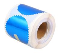 MAGICLULU Autocollants en Relief Bleus à Bords Dentelés pour Certificats et Récompenses, 250 Pièces par Rouleau, Papier Adhésif Puissant, Sceaux Officiels pour Diplômes, Invitations
