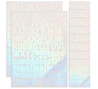 MAGICLULU Autocollants en Vinyle Auto-adhésifs 1 Pouce, Lettres et Chiffres Décoratifs Étanches, Format A4 Argenté, Lot de 10 Feuilles pour Boîtes aux Lettres Extérieures et Numéros