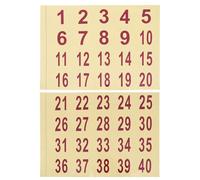 MAGICLULU Autocollants Faciles à Déchirer Étanches Chiffres en Pvc Rouge Adhésifs 2 Feuilles Rondes pour Marquage Quotidien et Décoration de Vêtements