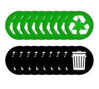 MAGICLULU Autocollants pour Poubelle de Recyclage Auto-Adhésifs Étanches en PVC, Lot de 18 set de Pièces Film Mat, Étiquettes de Tri des Déchets pour Usage Intérieur et Extérieur,