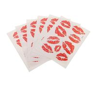 MAGICLULU Autocollants Temporaires Rouges 6 Unidades Impermeables Resistentes Sudor Seguros Para Decoración Corporal en Fiestas