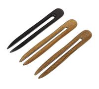 MAGICLULU Baguette Cheveux en Bois D'ébène Noir, Lot de 3 Pièces, Style Rétro Élégant, Surface Lisse et Brillante, Accessoire pour Fête ou Présent