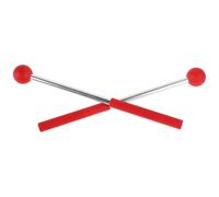 MAGICLULU Baguettes de Percussion pour Marimba et Xylophone, 1 Paire, Tête en Matériau Solide, Poignée Métallique Ergonomique Rouge, Accessoires de Tambour à Languette pour Musiciens et