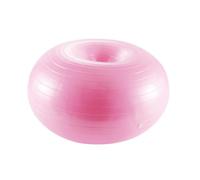 MAGICLULU Balle de Yoga Gonflable Donut PVC Anti- pour Pilates et Renforcement du Centre Ballon Exercice Stable Pompe Incluse Fitness Femme Rose