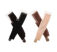 MAGICLULU Bande Élastique Ajustable Lot de 4 Pièces pour Perruques en Velours Fermeture Métallique Fixation Sécurisée, pour Travail et Fête